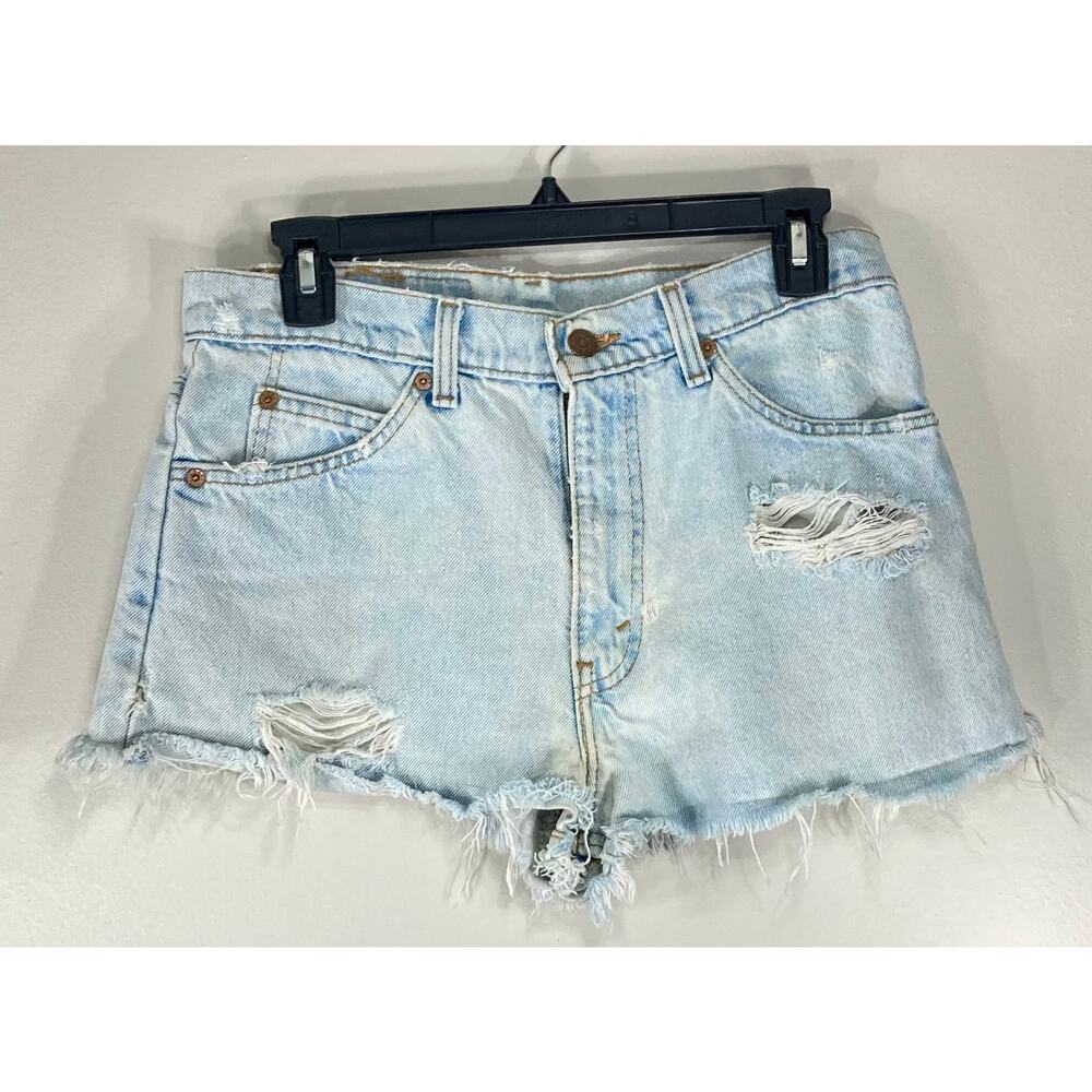 Levi's Light Blue Distressed Jean Shorts
